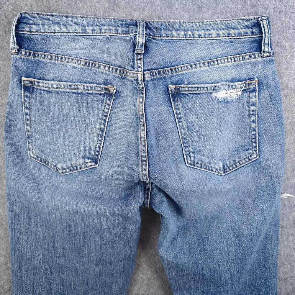 Silver Jeans Women's 26x27 Not Your Boyfriends Jeans (31x28) Blue Distressed‎